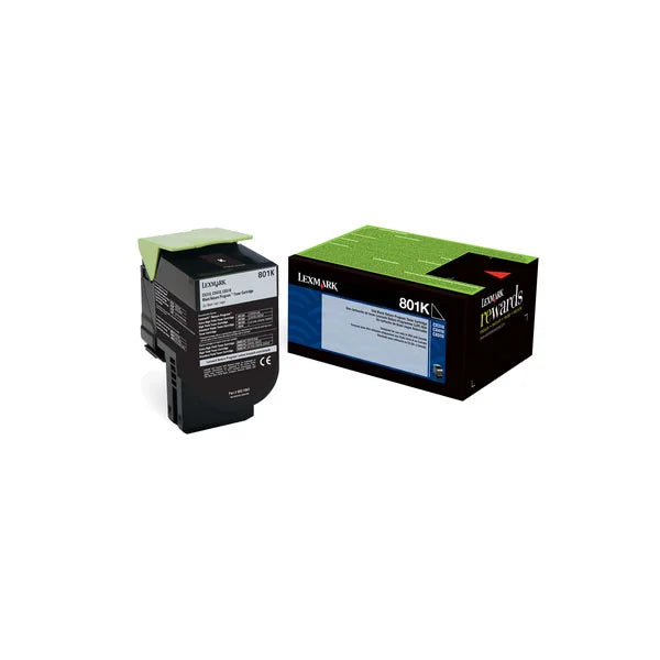 Lexmark CX310, 410, 510 Black Return Program 1K Toner Cartridge (80C10K0)