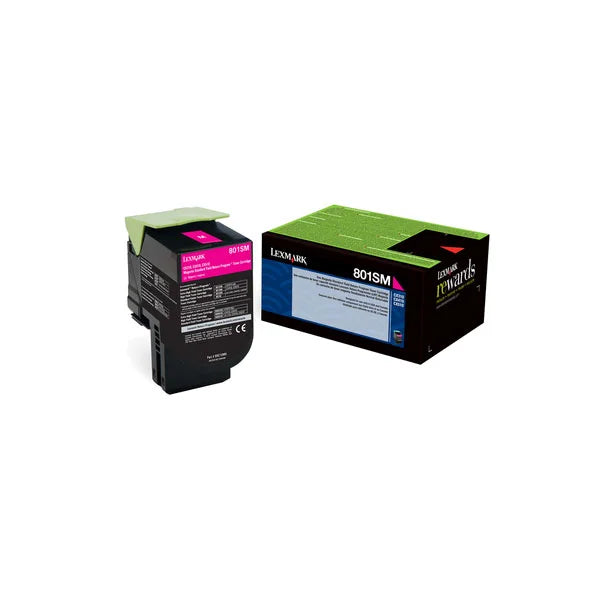 Lexmark CX310, 410, 510 Magenta Return Program 2K Toner Cartridge (80C1SM0)