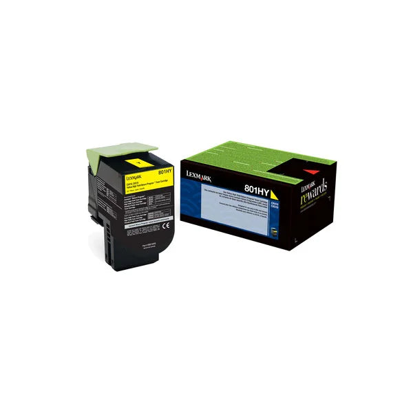 Lexmark CX410, 510 Yellow Return Program 3K Toner Cartridge (80C1HY0)