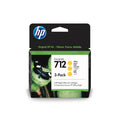 HP 712 T210, 230, 250, 650 Yellow 3-Pack Ink Cartridge (3ED79A)