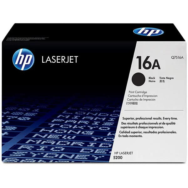 HP 16A 5200 Black 12K Toner Cartridge (Q7516A)
