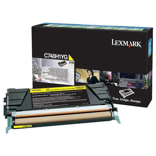 Lexmark C748 Yellow Return Program 10K Toner Cartridge (C748H1YG)