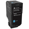 Lexmark CS725 Cyan Return Program 12K Toner Cartridge (74C1HC0)