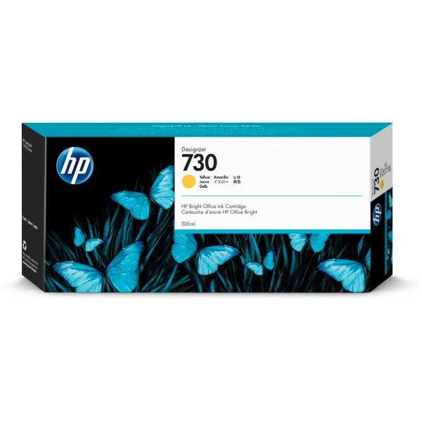 HP 730 T1600, 1700, 2600 Yellow Ink Cartridge (P2V70A)