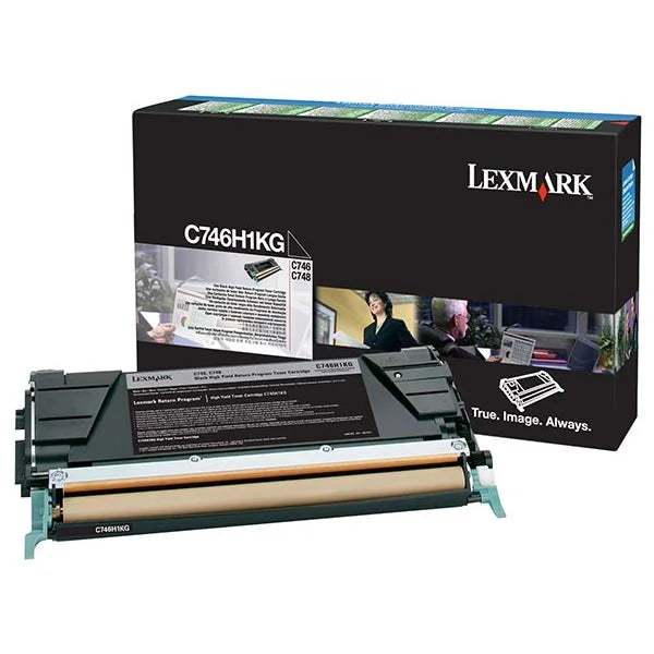 Lexmark C746, 748 Black Return Program 12K Toner Cartridge (C746H1KG)